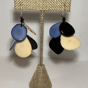 Tagua Mariposa Earrings Layered Drop Earrings